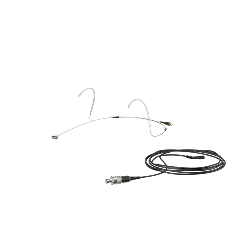Sennheiser Headmic 4 cardioid condenser headmic with 3-Pin connector for Sennheiser bodypack transmitters, beige (3.5mm jack plug version). Includes KE 4 cardioid mic capsule, MZW 44 windshield and soft case (509499) Headset Microphones Sennheiser