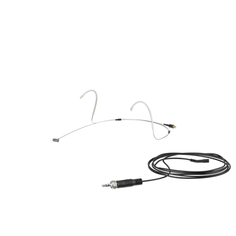 Sennheiser Headmic 4 cardioid condenser headmic with 3.5mm jack for Sennheiser bodypack transmitters, silver. Includes KE 4 cardioid mic capsule, MZW 44 windshield and soft case (509496) Headset Microphones Sennheiser