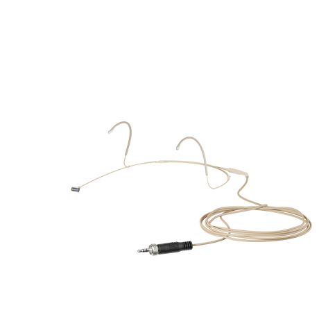 Sennheiser Headmic 4 cardioid condenser headmic with 3.5mm jack for Sennheiser bodypack transmitters, beige. Includes KE 4 cardioid mic capsule, 3.5mm jack plug, MZW 44 windshield and soft case (509494) Headset Microphones Sennheiser