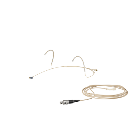 Sennheiser Headmic 4 cardioid condenser headmic with 3-Pin connector for Sennheiser bodypack transmitters, beige. Includes KE 4 cardioid mic capsule, 3-Pin connector, MZW 44 windshield and soft case (509497) Headset Microphones Sennheiser