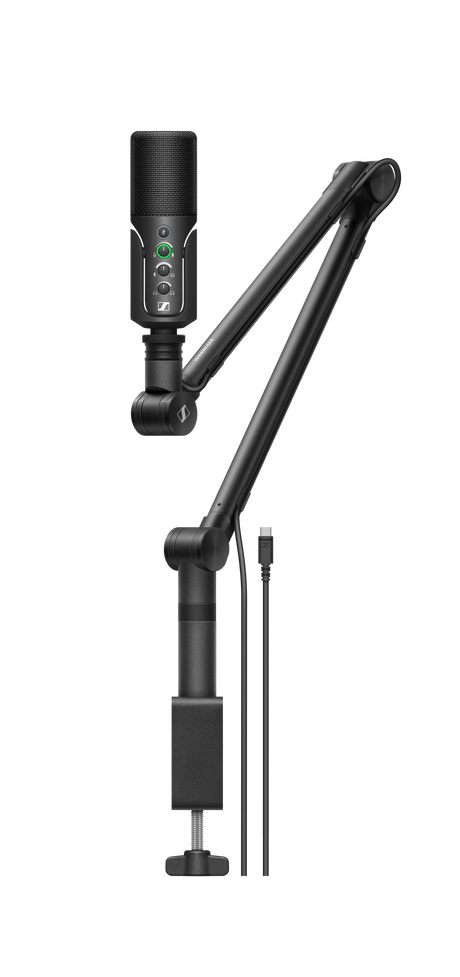 Sennheiser Profile USB Microphone with Boom Arm. Includes Profile USB Microphone, Boom Arm, 3 m USB-C Cable and Pouch USB Microphones Sennheiser