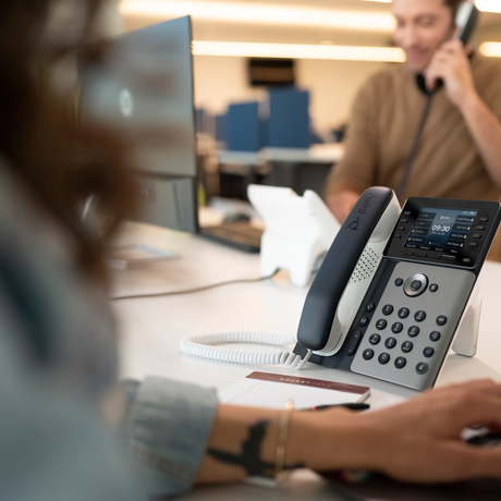 Poly Edge E320 IP Phone and PoE-enabled Poly Voice Poly