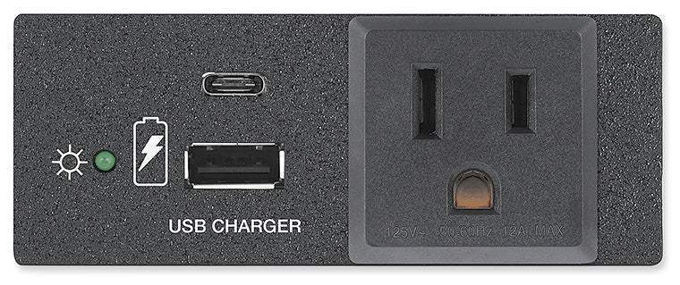 Extron Flex55 USB 311 PowerPlate (1) USB-C & (1) USB-A, Black
