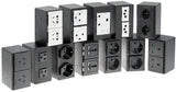 Extron Cable Cubby 1402 Black - 4 US AC, 12 A Breaker, 4 Outlets Under