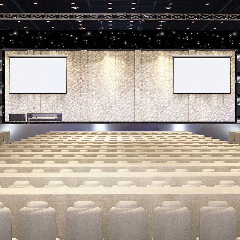 Draper Acumen XL E motorized projection screen deployed