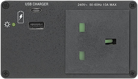 Extron AC+USB 314 US, Cord 2US AC, 1USBC, 1 USBA, 12A Brker, Integ PS, 2 Outl Audio & Video Cables Extron