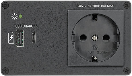 Extron AC+USB 314 US, Cord 2US AC, 1USBC, 1 USBA, 12A Brker, Integ PS, 2 Outl Audio & Video Cables Extron