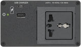 Extron AC+USB 314 US, Cord 2US AC, 1USBC, 1 USBA, 12A Brker, Integ PS, 2 Outl Audio & Video Cables Extron