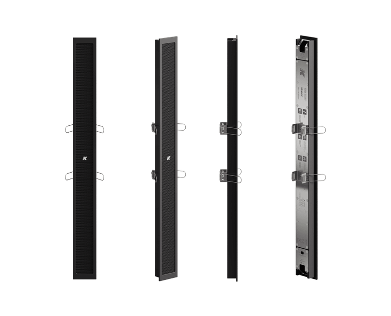 K-Array Vyper KV52R II Ultra-flat, 50cm-long, aluminum line array element with 8x1" cones, in-wall mounting version (Black)