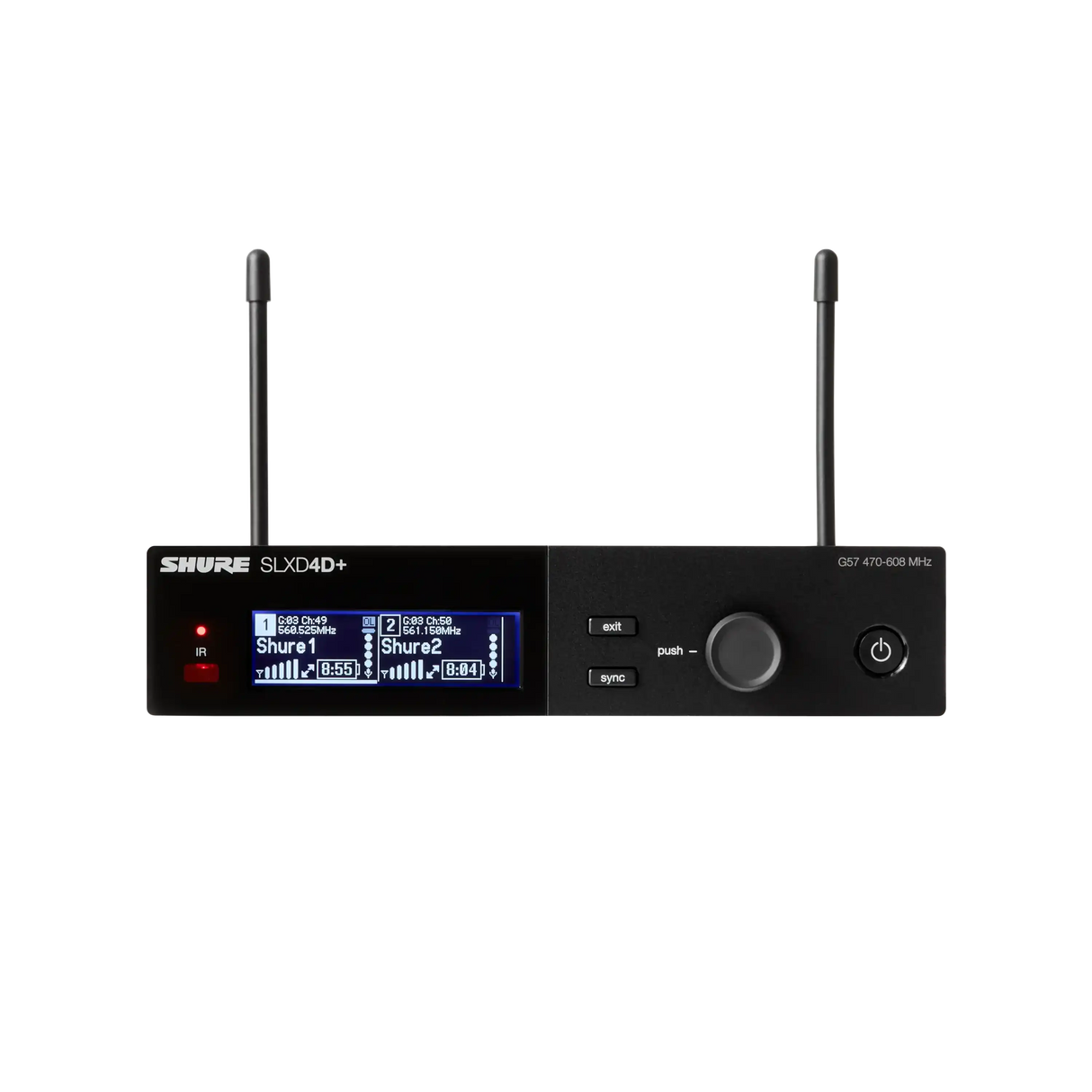 Shure SLXD14D Dual-Channel Digital Wireless Bodypack System with No Mics (J52: 558 to 602 + 614 to 616 MHz) - SLXD14D-J52 Microphones Shure