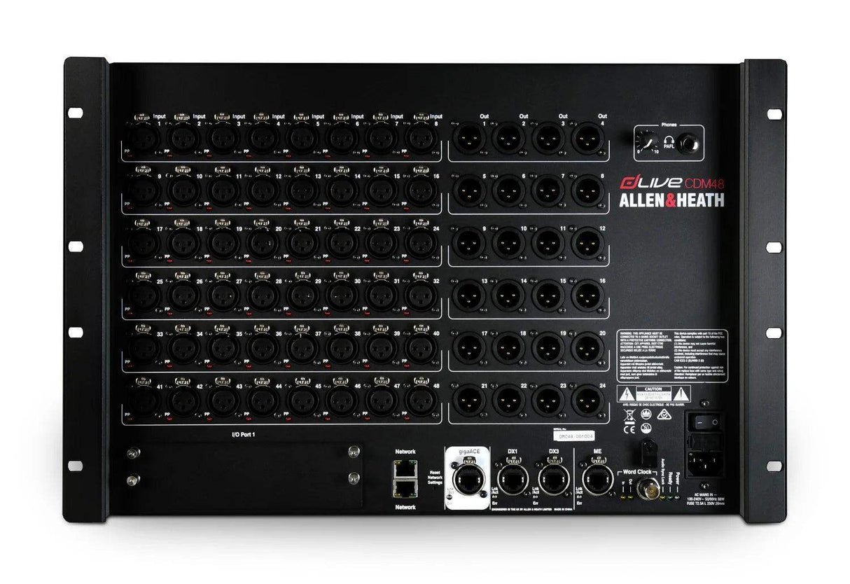 Allen & Heath AH-DLIVE-CDM48 dLive C Class MixRack 48x23 I/O, 128 x 64 FPGA, 1 option I/O, ME-1 port, DX Expander Link - Creation Networks