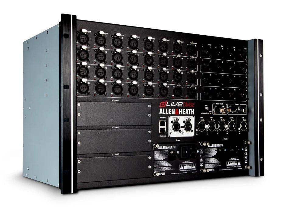 Allen & Heath AH-DLIVE-DM32 dLive S Class MixRack 32x16 I/O, 128 x 64 FPGA, 3 option I/O, ME-1 port, Dual DX Expander Link, Hot Swap PSU - Creation Networks