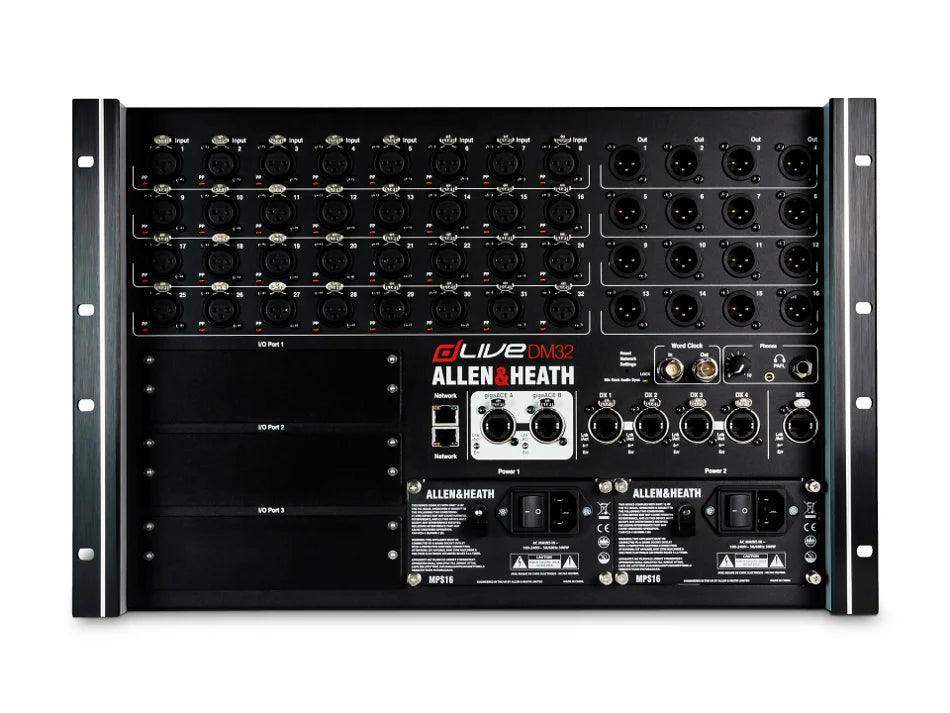 Allen & Heath AH-DLIVE-DM32 dLive S Class MixRack 32x16 I/O, 128 x 64 FPGA, 3 option I/O, ME-1 port, Dual DX Expander Link, Hot Swap PSU - Creation Networks