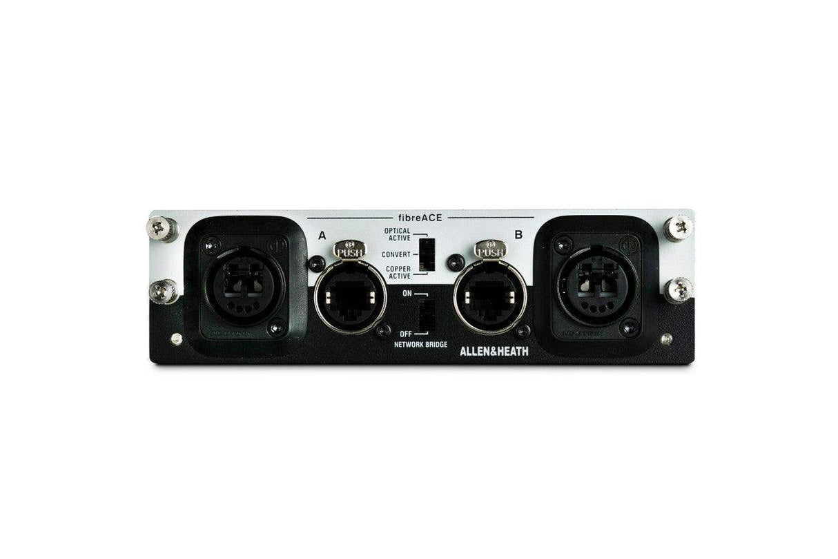 Allen & Heath AH-M-DL-GOPT-A FiberACE Audio Networking card, 96kHz, 128x128, dual redundancy, OpticalCon connectors - Creation Networks