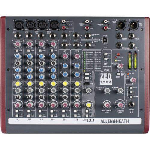 Allen & Heath ZED-10FX Multipurpose Mini Mixer with Effects - Creation Networks