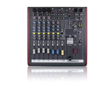Allen & Heath ZED60-10FX - 6 Channel Mixer with Digital Effects and USB Connectivity - Creation Networks