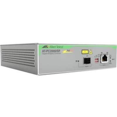 Allied Telesis AT-PC2000/SP-960 TAA 10/100/1000T-100X/1000X SFP POE+ MEDIA & RATE CONVERTER UNIV - Creation Networks