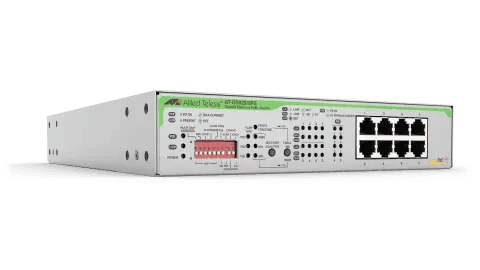 Allied Telesis GS920/8PS-10 8X10/100/1000T UNMANAGED POE+SW INTERNAL PSU FIXED AC PS US PWR CBL - Creation Networks
