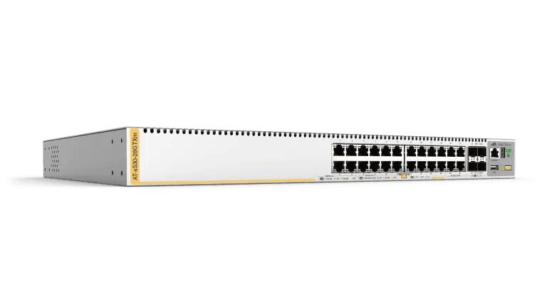 Allied Telesis X530-28GTXM-J90 JITC L3 STACKABLE 20X 10/100/1000-T 4X 100M/1G/2.5G/5G-T - Creation Networks