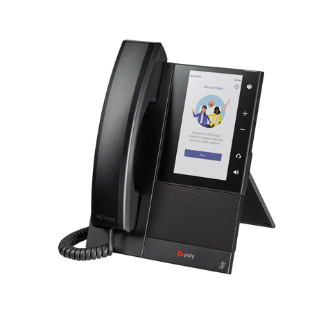 Poly CCX 505 Business Media Phone for Microsoft Teams and PoE-enabled GSA/TAA Poly Voice Poly