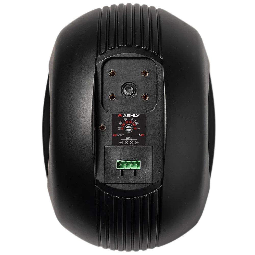 ASHLY AW5.2T+ 5" 2-Way Surface-Mount Black Spkrs w/High Output 30W Xfmr (Pair, Black) - Creation Networks