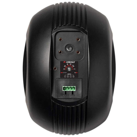 ASHLY AW5.2T+ 5" 2-Way Surface-Mount Black Spkrs w/High Output 30W Xfmr (Pair, Black) - Creation Networks