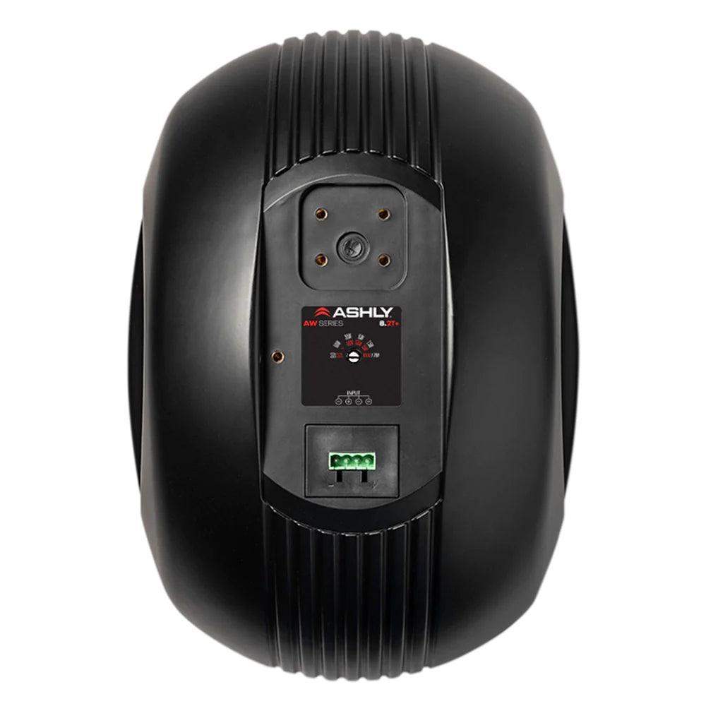 ASHLY AW8.2T+ 8" 2-Way Surface-Mount Black Spkrs w/High Output 60W Xfmr (Pair, Black) - Creation Networks
