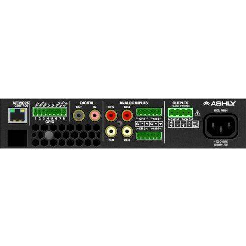 ASHLY FX125.2 1/2-Rack Compact 2-Chan Power Amp with DSP, 2 x 125W at 4/8 Ohms, 1 x 250W at 70V - Creation Networks