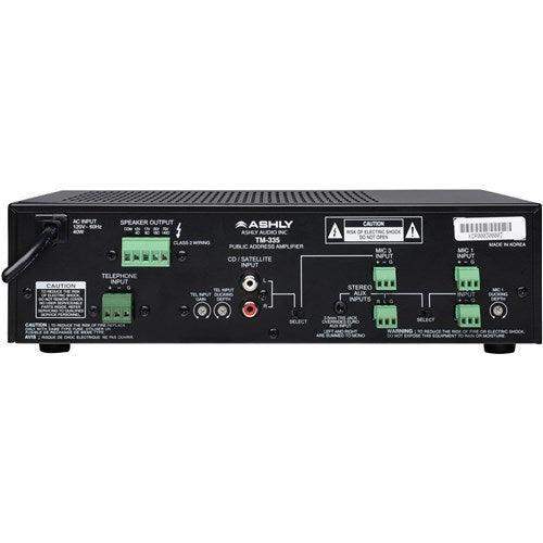 ASHLY TM-335 35-Watt 3-Input Mixer/Amp w/ Xfmr Isolated Constant-Voltage & 4 Ohm OUTP - Creation Networks