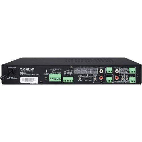 ASHLY TM-360 60-Watt 3-Input Mixer/Amp with Xfmr Isolated Constant-Voltage & 4 Ohm - Creation Networks
