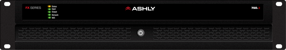 ASHLY FX750.2 2-Channel Power Amplifier with DSP 2 x 750W @ 2/4 Ohms, 375W @ 8 Ohms 1 x 1500W BR @ 70V Amplifiers Ashly