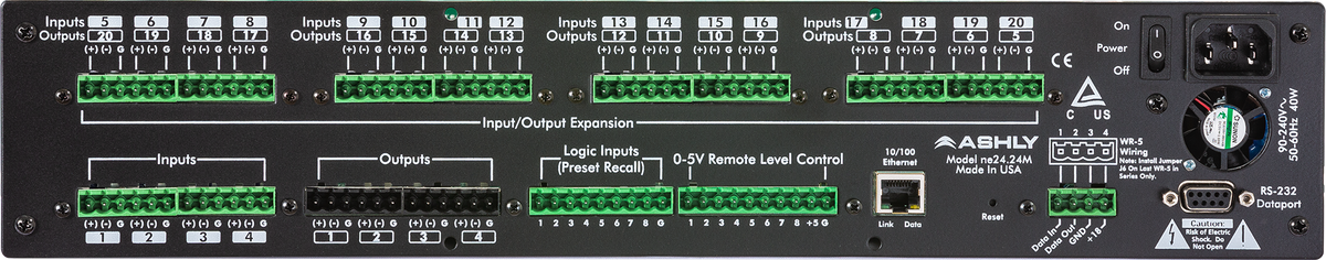 ASHLY NE24.24MT 20X4 Protea DSP Audio Matrix Processor 20-In x 4-Out Audio Signal Processing Ashly