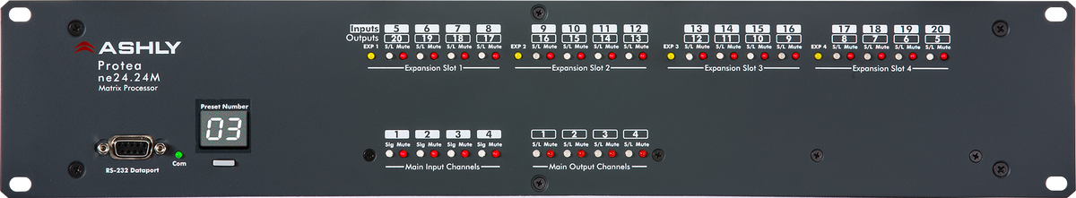 ASHLY NE24.24MT 8X16 Protea DSP Audio Matrix Processor 8-In x 16-Out Audio Signal Processing Ashly