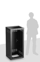 Atlas Sound 124-18 Stand-Alone Floor Rack with Fixed Rails 18.5 inch Deep, 24RU - Creation Networks