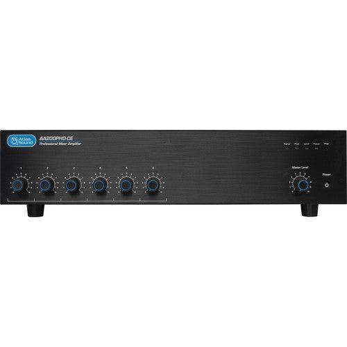 Atlas Sound AA200PHD-CE CE Listed 6-Input, 200-Watt Mixer Amplifier with Automatic System Test - Creation Networks