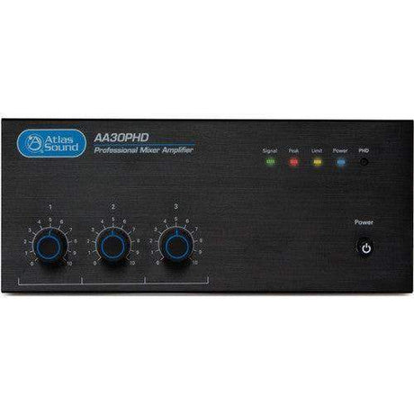 Atlas Sound AA30PHD 3-Input, 30-Watt Mixer Amplifier with Automatic System Test (PHD) - Creation Networks