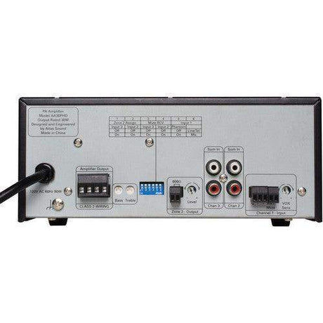 Atlas Sound AA30PHD 3-Input, 30-Watt Mixer Amplifier with Automatic System Test (PHD) - Creation Networks