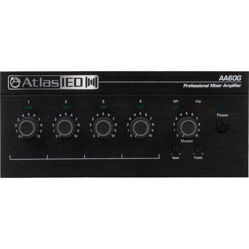 Atlas Sound AA60G 4-Input 60W Mixer Amplifier with Global Power Supply - Creation Networks