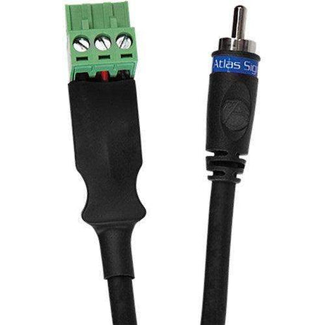 Atlas Sound AS2RCA-1M-PHX Male RCA to Phoenix Connector Cable (1 Meter w/ 5.5mm Phoenix Connector) - Creation Networks