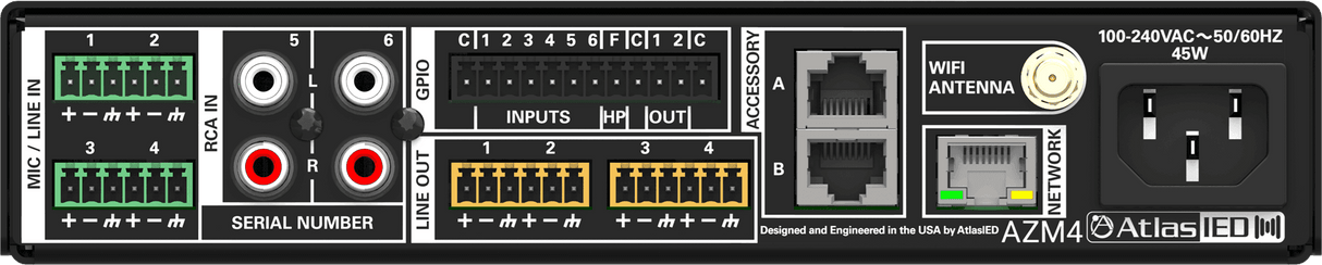 Atlas Sound AZM4 Atmosphere 4-Zone Audio Processor - Creation Networks