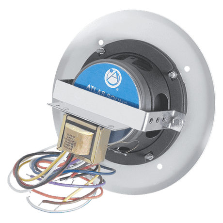 Atlas Sound B51-4 4" In-Ceiling Speaker with 4-Watt 25V/70V Transformer and 51-4 Baffle - Creation Networks
