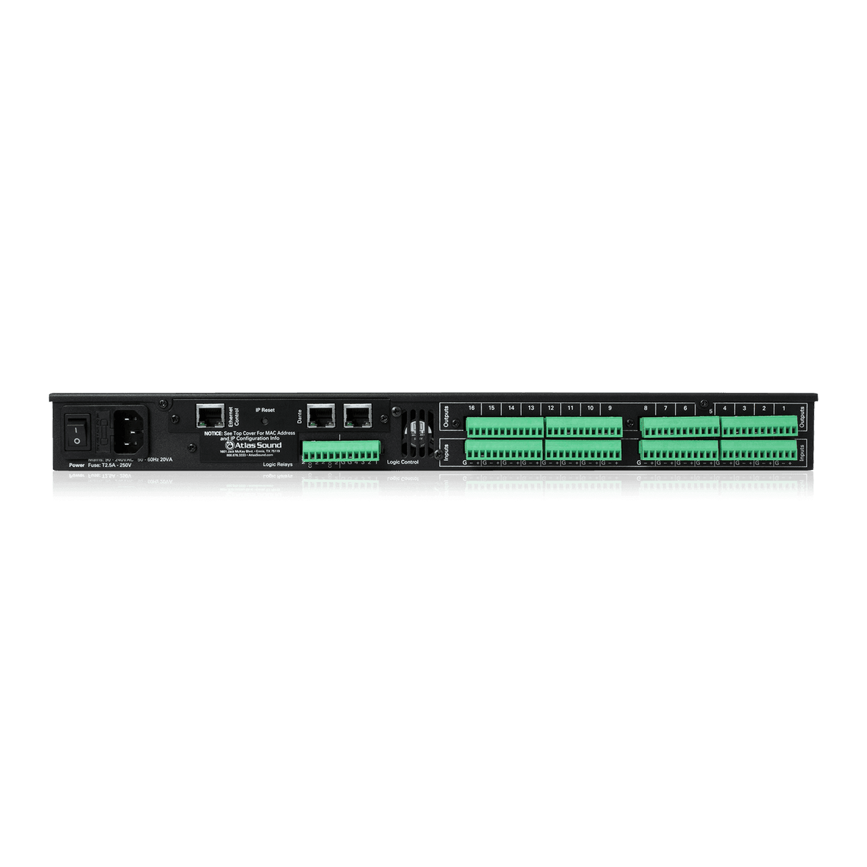 Atlas Sound BB-1616DT 16 Input x 16 Output - Networkable DSP Device with Dante - Creation Networks