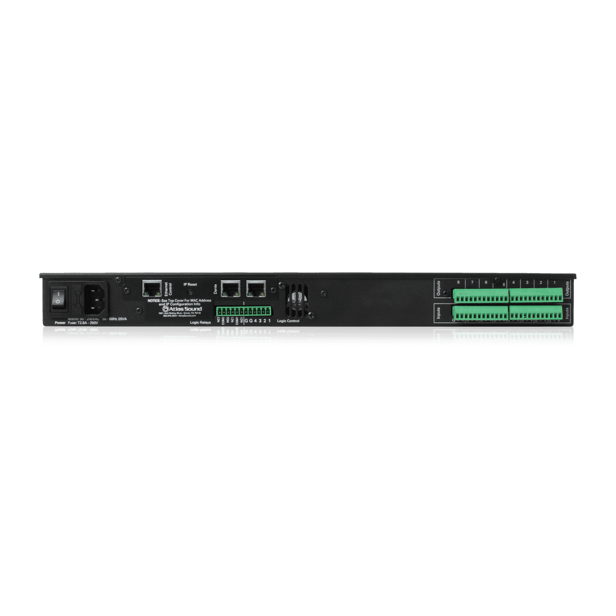 Atlas Sound BB-88DT 8 Input x 8 Output - Networkable DSP Device with Dante - Creation Networks