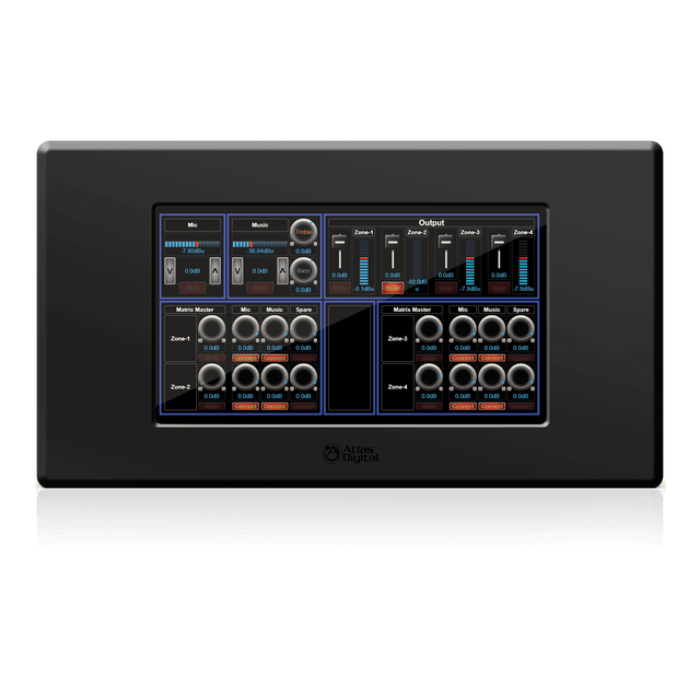 Atlas Sound BBWP-TOUCH7B BlueBridge® 7" Touch Panel Wall Controller - Creation Networks