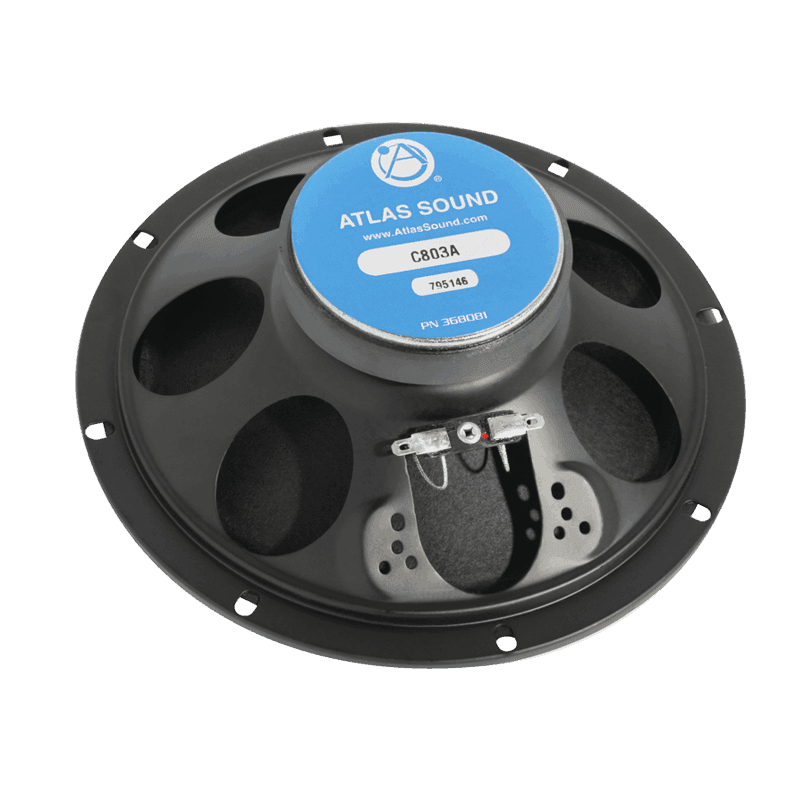 Atlas Sound C803AT47 8" In-Ceiling Coaxial Speaker with 4-Watt 70V Transformer - Creation Networks