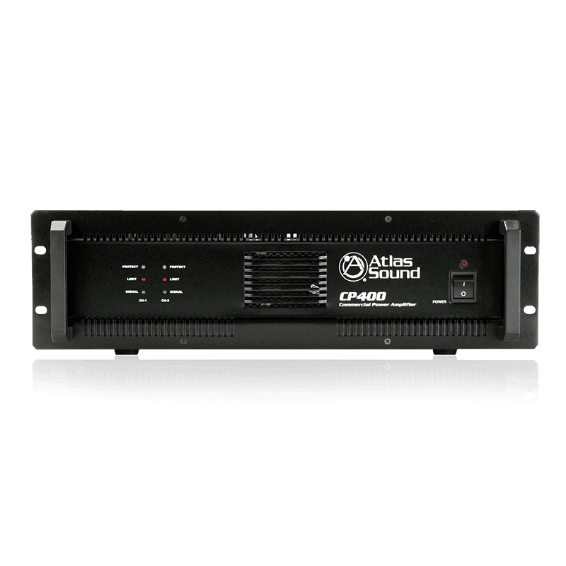 Atlas Sound CP400 Dual-Channel, 400-Watt Commercial Power Amplifier - Creation Networks
