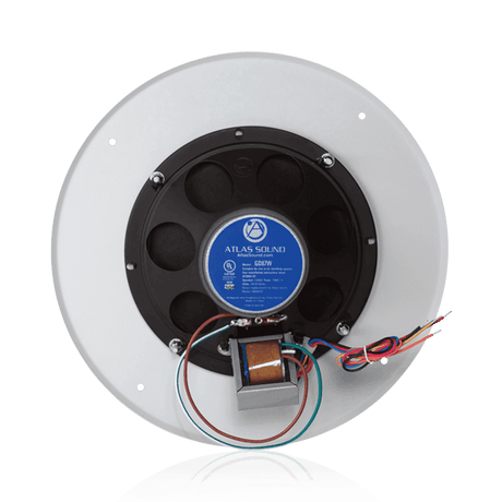 Atlas Sound DD87W-HC 8" In-Ceiling Coaxial Speaker with 70.7V 8-Watt Transformer, Baffle, and Hyfidrophobic™ Treatment Coating - Creation Networks