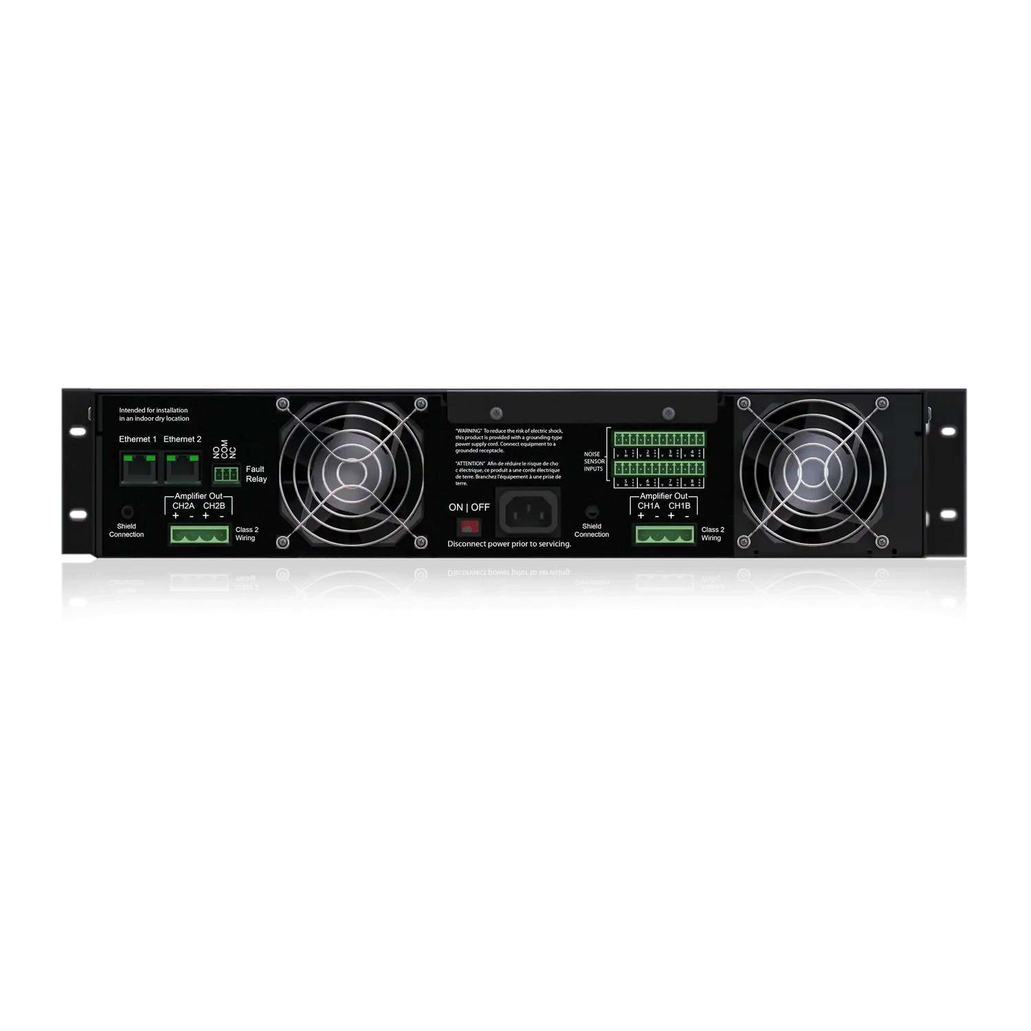 Atlas Sound DNA2404DL Series UL-1711 Listed 70.7-Volt 4-Channel Amplifier with Dante™ Network Audio Audio Amplifiers AtlasIED