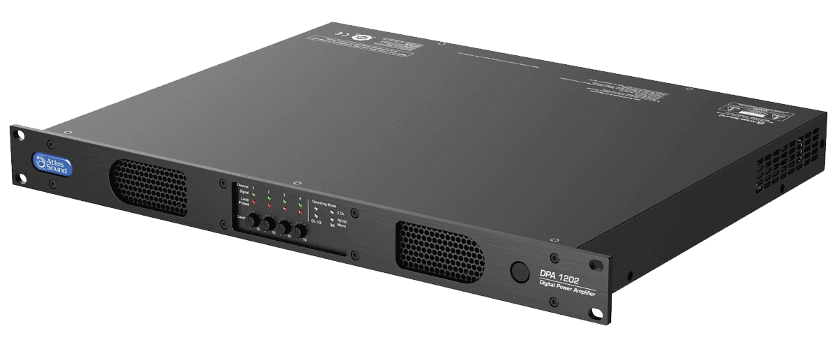 Atlas Sound DPA1202 1200-Watt Networkable Multi-Channel Power Amplifier with Optional Dante™ Network Audio - Creation Networks