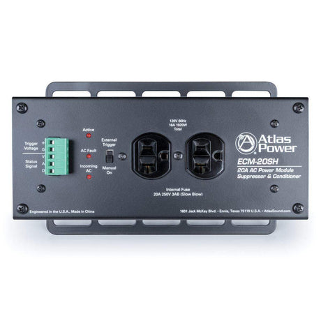 Atlas Sound ECM-20SH 20A AC Power Conditioner and Spike Suppressor (Single Housing) - Creation Networks